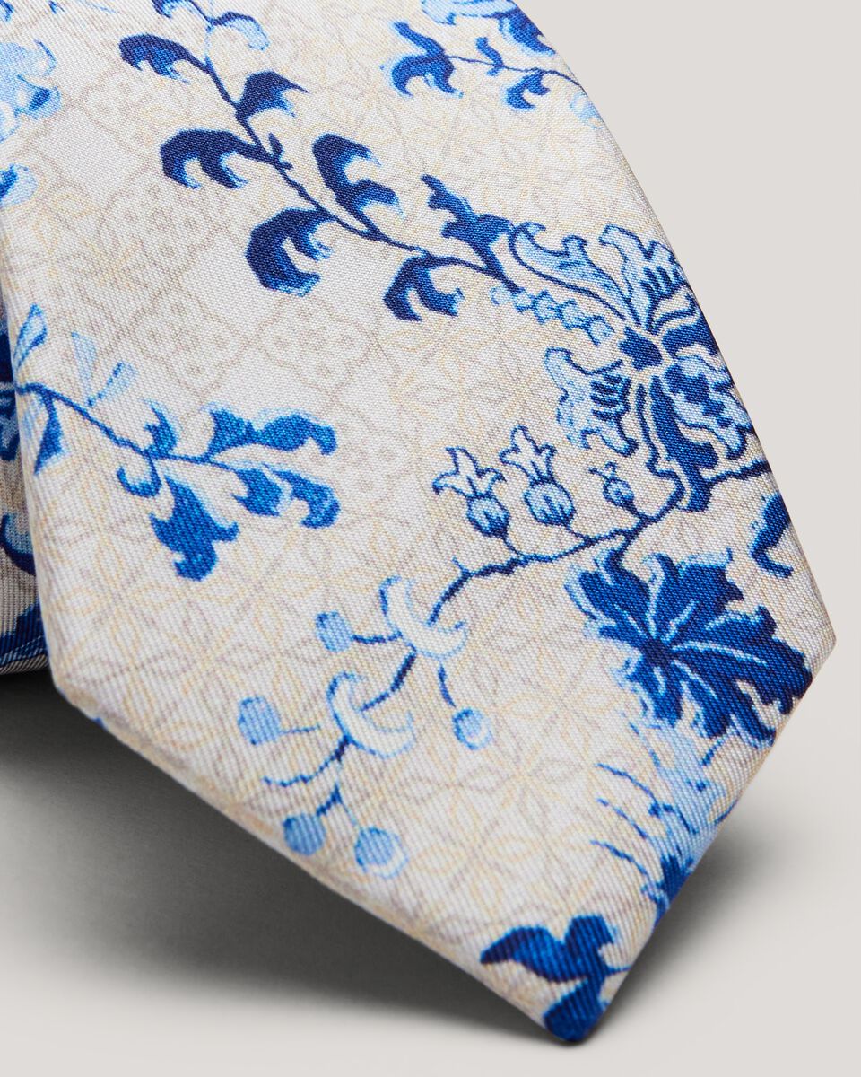Printed Silk Floral Tie
